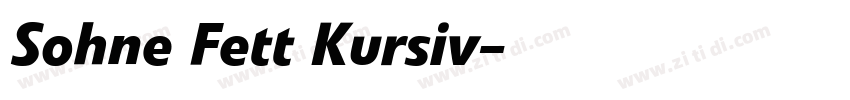 Sohne Fett Kursiv字体转换